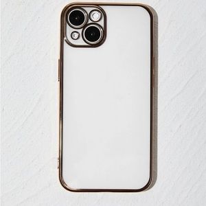 IPhone 13 / Pro silicon case transparent gold champagne étui coque silicone or